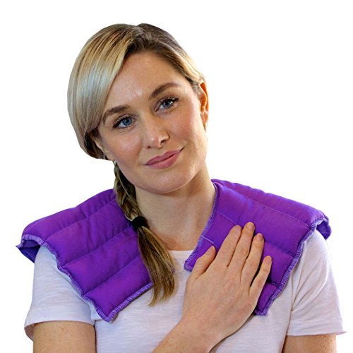 My Heating Pad Microwavable for Neck and Shoulders | Heated Aromatherapy Wrap | Hot and Cold Pain Relief Neck Warmer | Headache, Migraine, and Stress Relief Heated Neck Wrap - Lavender Scent (Purple)
