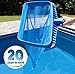 legendary-Yes Large Pool Net Skimmer Medium Fine Mesh Deep Bag for Swimming Pool and Pond Cleaning 20 Inches Wide