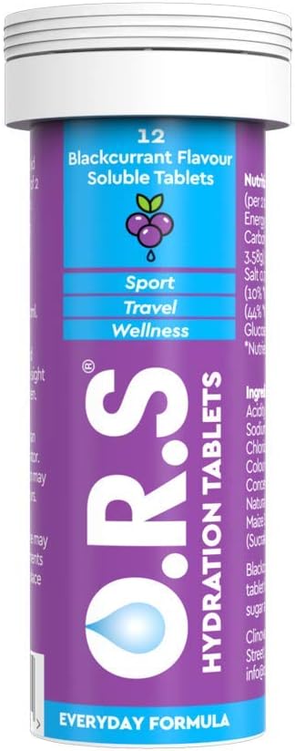 O.R.S Hydration Tablets with Electrolytes, Vegan, Gluten and Lactose Free Formula