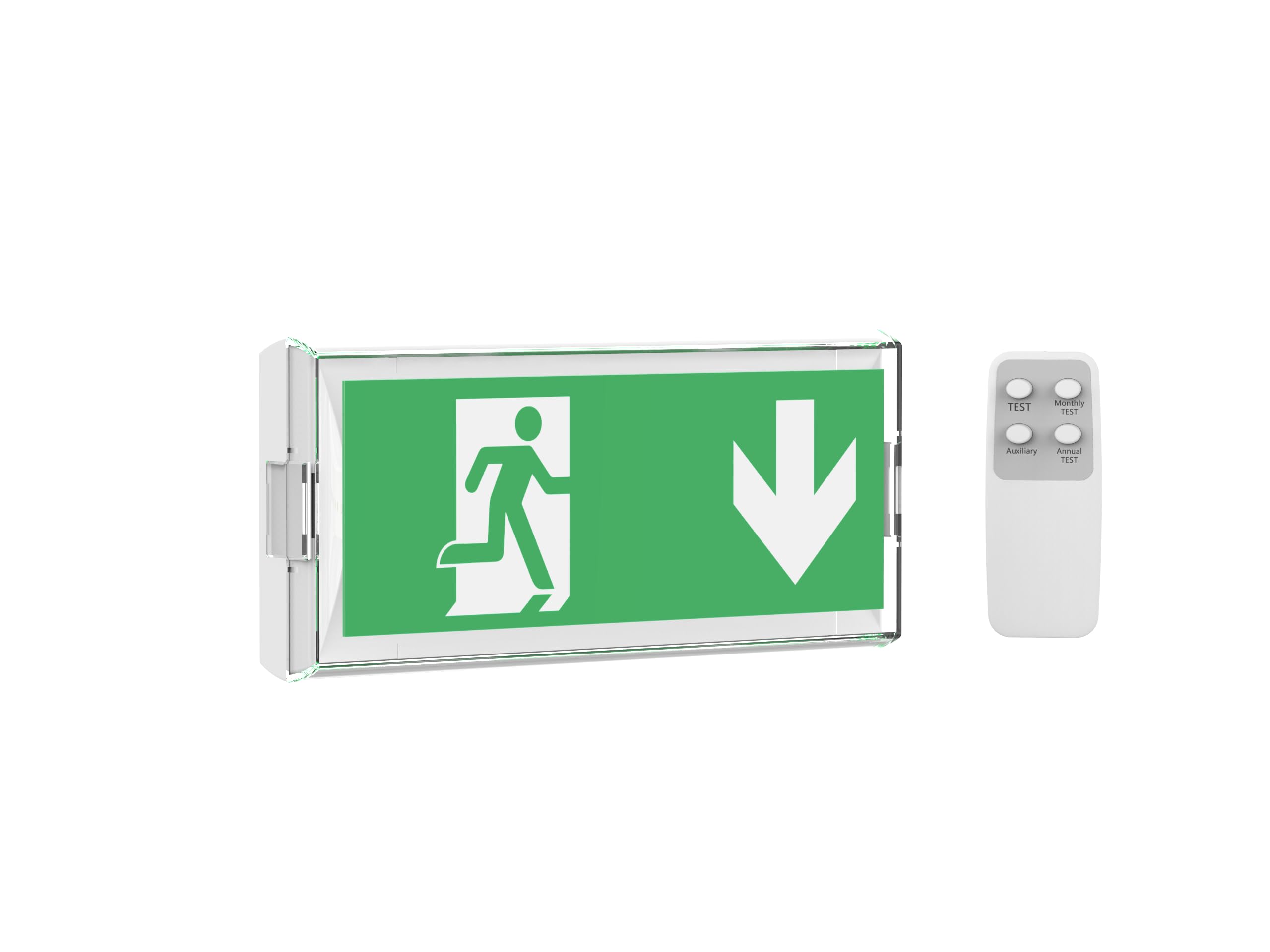 shopVG IP 20 LED Continuous Light Emergency Light Emergency Lighting Emergency Exit Escape Route Light with Test Remote Control