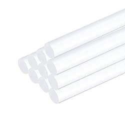 MECCANIXITY 12pcs Acrylic Round Rods 1/4" x