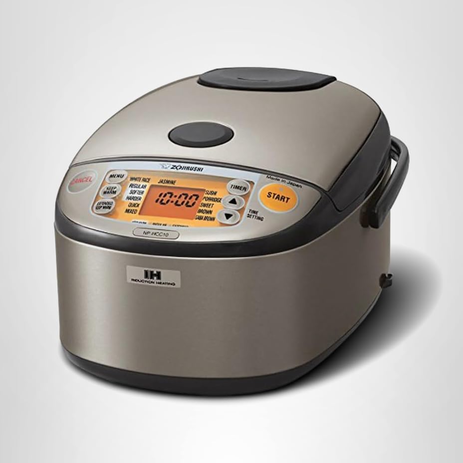 Zojirushi NP-HCC18XH Induction Heating System Rice Cooker and Warmer, 1.8 L, Stainless Dark Gray