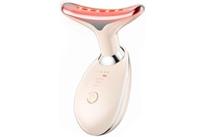 YUNRUO Neck Face Massager, Facial Massage Device with Thermal, Triple Action Colour Modes for Skin Care, Face Sculpting Tool for Double Chin(pink)