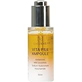 Licorne Vitafill Ampoule (1.01 fl oz) - Idebenone & Milk Exosome Antioxidant Serum for Face - Dark Spot Care & Radiant Glass Skin - Hydrating Niacinamide Essence for Anti-Aging & Uneven Tone