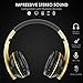 Tintec Over Ear Headphones, Wired HiFi Stereo Headset, Heavy Deep Bass, Folding Lightweight, Noise Isolation, with Built-in Mic for iPhone, iPad, Smartphone, Laptop