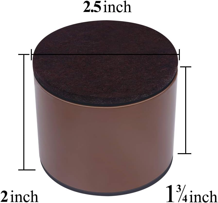 Ezprotekt 2" Lift Furniture Risers Carbon Steel Bed Risers,2.4" Self-Adhesive Heavy Duty Furniture Raisers Adds 2" Height to Beds Sofas Cabinets Supports 20,000 lbs - Image 4