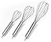 Utopia Kitchen Stainless Steel Whisk Set - Wire Whisk - Balloon Whisk Set - Egg Frother, Milk & Egg Beater - Kitchen Utensils for Blending, Whisking, Beating & Stirring - Set of 3