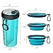 Dog Water Bottle with Bowl SANGYM Travel Portable 2-in-1 Dog Mug and Food Container with Collapsible Dog Bowl