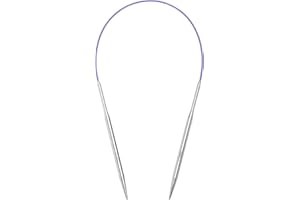 uxcell Size US 7 (4.5mm) Knitting Needles Circular Needle 16 Inch(40cm) Round Metal Stainless Steel Needle for Handmade Proje