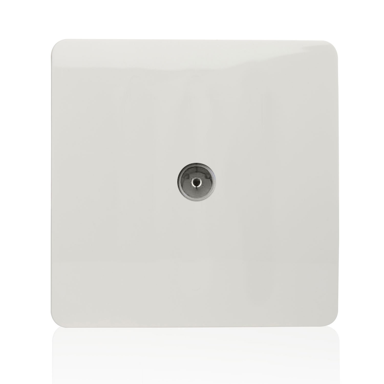 Modern Gloss TV Socket White ART-TVSWH