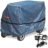 King Mills Scooter Cover Waterproof Outdoor - Heavy Duty Electric Scooter Rain Coat, All-Weather Outdoor Protection Mobility Mini-Bike Cover or Wheelchair Cover for Storage, 23'' x 49'' x 39''