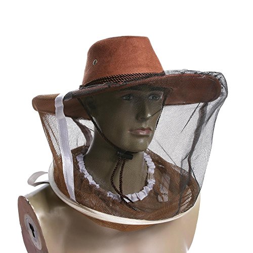 globeagle Anti Mosquito Mesh Hat, Beekeeping Beekeeper Cowboy Hat Mosquito Bee Insect Net Veil Face Protector - Thumbnail 7