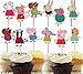 Cute Cartoon Pig Cupcake Toppers Party Pack for 24 Cupcakes