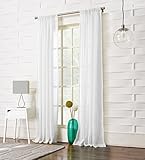 No. 918 Tayla Crushed Sheer Voile Rod Pocket Curtain Panel, 50
