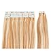 Tape in Hair Extensions Human Hair 20 inch 50g/pack 20pcs Seamless Skin Weft Remy Straight Hair P27/613# Strawberry Blonde