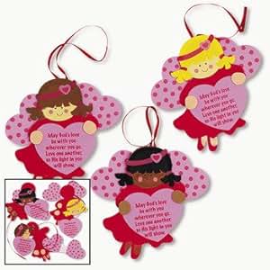 Amazon.com: Inspirational Valentine Angel Ornament Craft ...