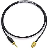 NA SMA hembra a 0.138 in mono 1/8" TS adaptador de enchufe estéreo Cable de extensión de antena de radio 5 pies