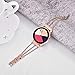 TOROTOP Compatible for Galaxy Watch 42mm Band Women/Galaxy Watch Active2 44mm 40mm Bands,20mm Rose Gold Metal Stainless Steel Chain Bangle Bracelet Replacement Compatible for Samsung Active Bands