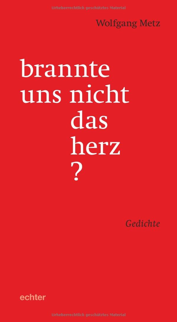 Brannte Uns Nicht Das Herz Gedichte Wolfgang Metz Amazon De Bucher