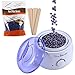 500ml Adjustable Temperature Wax Heater + Lavender Hard Wax Beans Hair Removal Tool Kits Used for Facial Armpits Hands Legs Bikini Line Depilatory (Lavender)