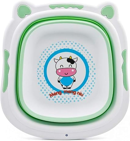 Yqz Transat De Bain Pour Bebe Baignoire Pliante De Dessin Anime Pour Enfants Baignoire Baignoire Bebe Soins Bebe Lavabo Portable Vert S Amazon Fr Cuisine Maison