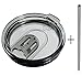 30 Ounce Yeti Replacement Lid with Spill Resistant Sliding Cover + FREE Stainless Steel Straw | Compatible with RTIC, ICONIQ, YETI and SIC 30oz Tumblers (30oz, Smoke)