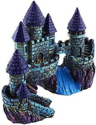 New Aquarium Decoration Fish Tank Resin Ornament River Artificial Castle Beautiful set12