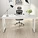 Tribesigns Computer Desk, 63 inch Large Office Desk Computer Table Study Writing Desk for Home Office, White