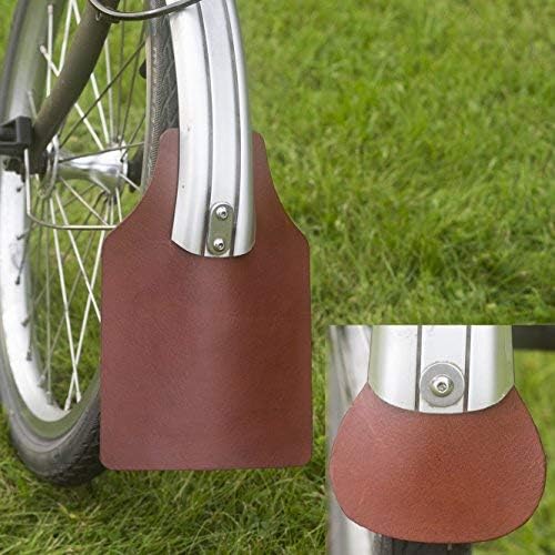 London Craftwork Mud Flap Set for Brompton Genuine Leather Light Brown MUD-Ligh-BR