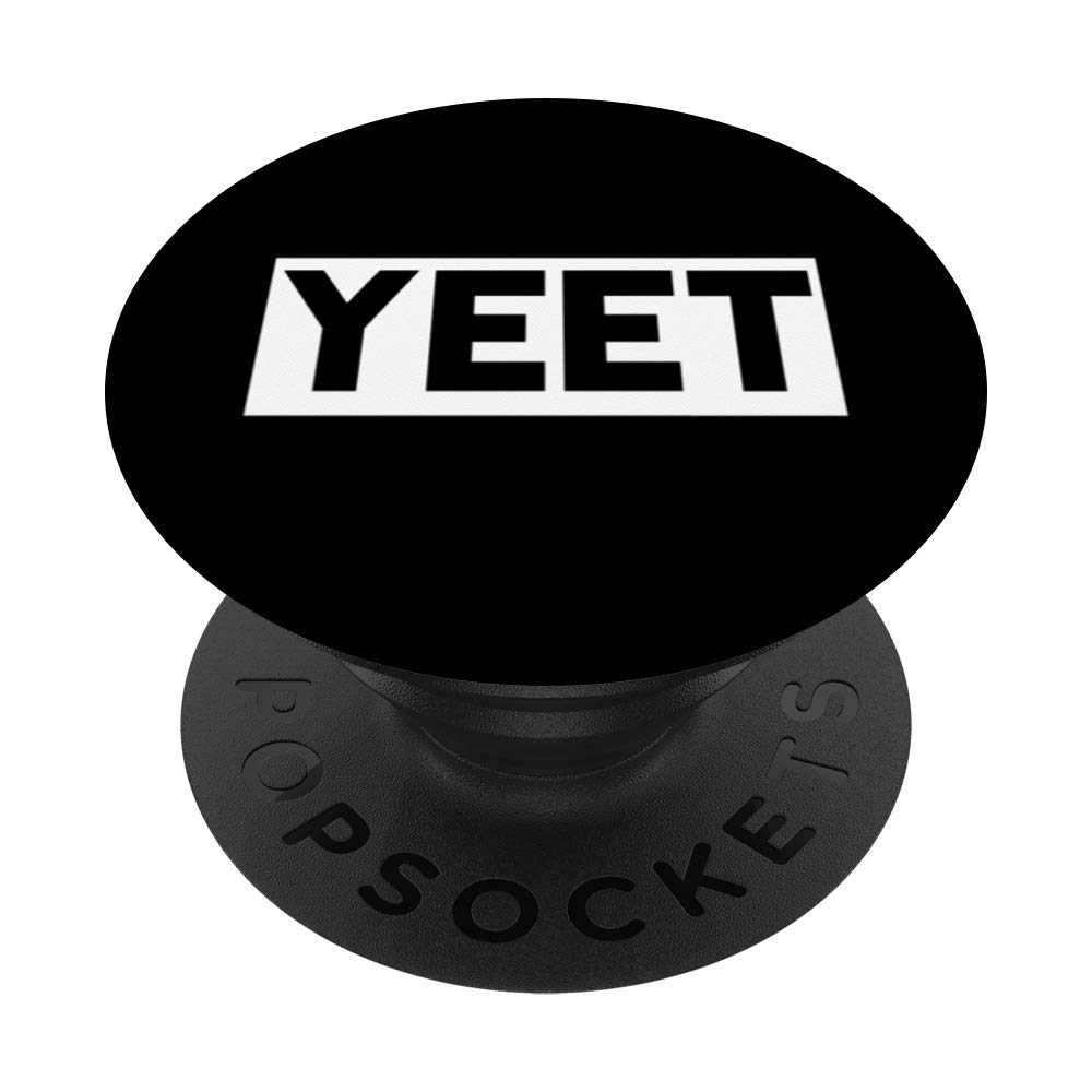 YEET White and Black Cool Grip Women Girls Boys Youth Men PopSockets PopGrip: Swappable Grip for Phones & Tablets