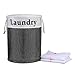 Black Laundry Hamper 20 x 13.5 inch DIY Collapsible Laundry Basket Organizer with Handles for Bedrooms, Dorm Rooms, Nurseries, Classrooms, Closets & More with Two Laundry Bags for Delicates Washing