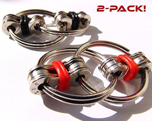 Rooster Gear 2-PACK Flippy Chain Fidget Toy Stress Reducer Focus Toy Perfect for ADD, ADHD, Anxiety, and Autism Workplace or School