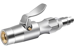 SAFELIFE Locking Air Chuck, Heavy Duty Two Steel Jaws Lock on Air Chuck for Any Schrader Valve Tires-No Air Leakage, Rated to 150 PSI-1/4 NPT Fitting Included - Closed Flow