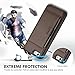 ZVE Case for Apple iPhone 6s and iPhone 6, 4.7 inch, Slim Leather Wallet Case with Credit Card Holder Slot Pocket Protective Case Cover for Apple iPhone 6 / 6s - Dark Brown