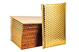 Space Seal Set of 50 Metallic Gold Bubble Mailers 6x10 Inch Padded Envelopes Bubble Envelopes Self Seal Shipping Envelopes