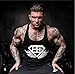 EVERWORTH Men Muscle Fitness Gym Stringer Tank Tops Bodybuilding Workout Sleeveless Shirts (Black White, US M : (Chest 36