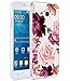 BAISRKE Galaxy Grand Prime Case, Galaxy J2 Prime Case with Flowers Slim Shockproof Clear Floral Pattern Soft Flexible TPU Back Cove for Samsung Galaxy Grand Prime G530/J2 Prime [Purple Pink]