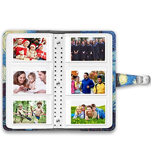 Fintie Wallet Photo Album for Fujifilm Instax - 108 Pockets [Snap Fastener] Photo Album for Fujifilm Mini 9 Mini 8+ Mini 90 Mini 26+, HP Sprocket, Polaroid Camera 3-Inch Film (Starry Night)