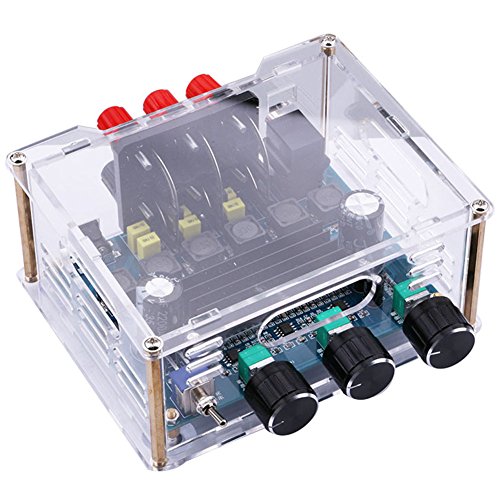 Audio Amplifier Board, Yeeco 2.1 Channel 2x50W+100W Digital Power Amplifier Board Subwoofer DC 12-24V Car Audio Stereo AMP Module Super Bass Power Amplifier Amp Ampli Module DIY Sound System Component