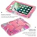 iPad 5th/6th Generation Case Impact Resistant Shockproof Heavy Duty Full-Body Rugged Protective Smart Cover with Kickstand & Dual Layer Design for New iPad 9.7 2018 2017 (Pink Camo/Rose)