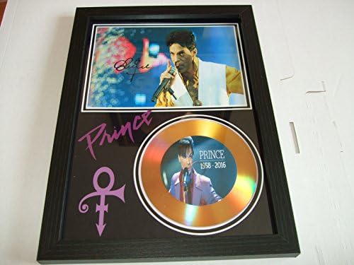 prince signed gold disc