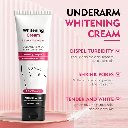 Niacinamide Body Lightening Cream, Underarm and Intimate Lightening Cream, Intimate Whitening Cream for Armpits, Knees, Inner Thigh and Sensitive Areas, Moisturizing and Uniforming Action