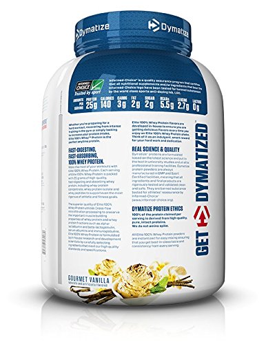 Dymatize Elite 100% Whey Protein, Gourmet Vanilla, 5 lbs