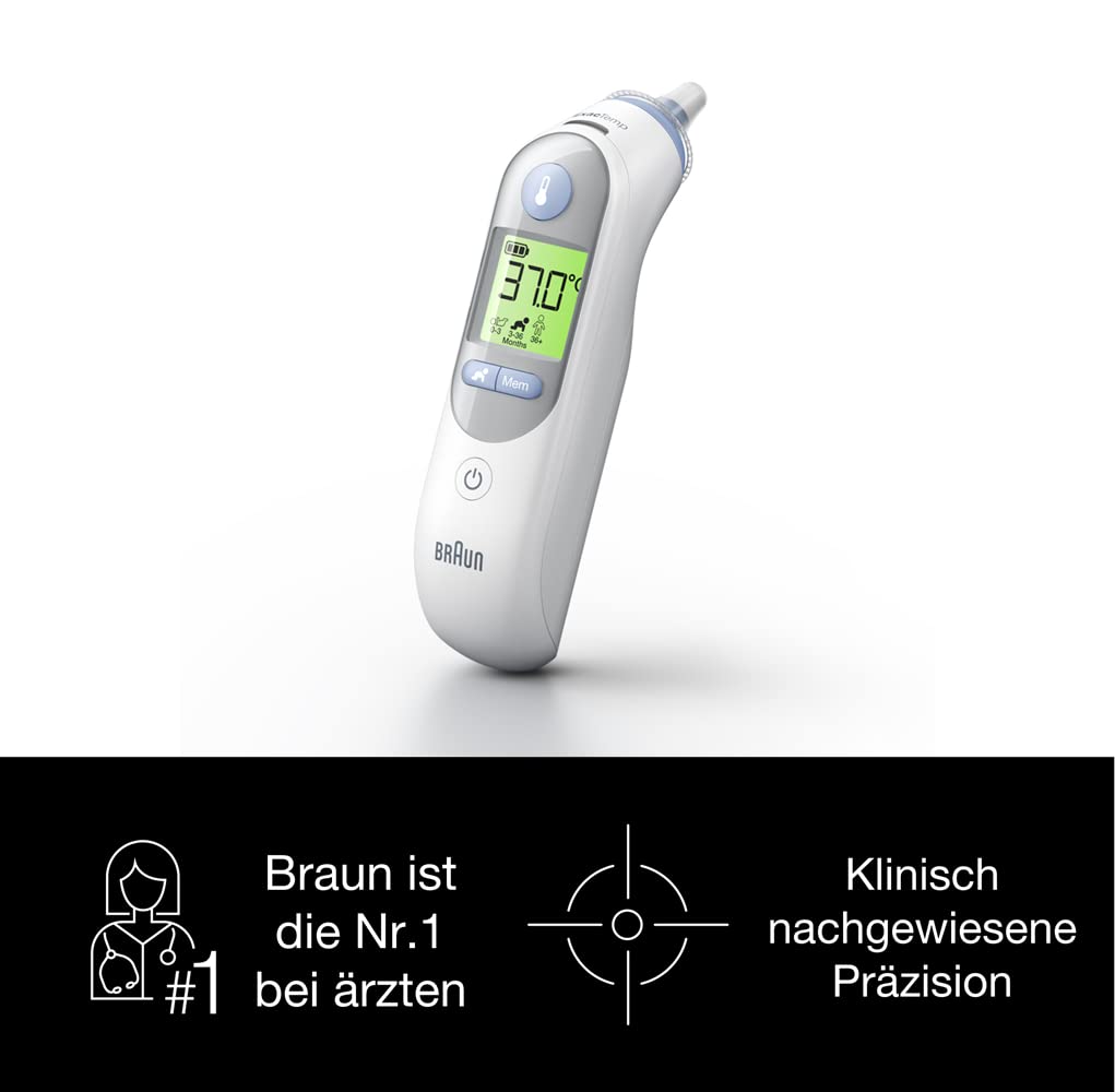 Braun ThermoScan 7 Ohrthermometer BRAIRT6520 | Age Precision Technologie | Farbcodiertes Digitaldisplay | Baby- und kleinkindfreundlich | Die #1 Marke bei Ärzten(1) 2