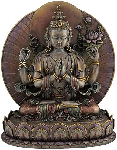 CRAFTSTRIBE 10" Buddhist Avalokiteshvara Kuan Yin Buddhism Statue
