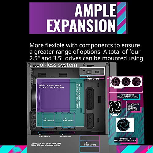 Cooler Master MasterBox NR400 MicroATX Tower with Front Mesh