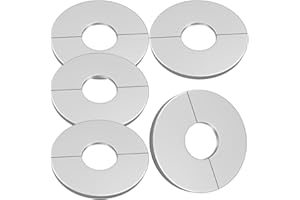 DVECUE Wall Split Flange Stainless Steel Escutcheon Plate plumbing Cover Self-Adhesive Round for 50mm Diameter Pipe