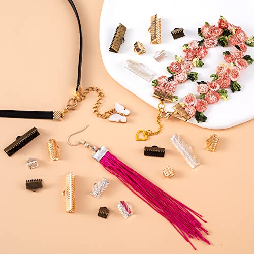 Cord End Clamps OIIKI 180-Piece Clamp Crimp Set Jewelry Making