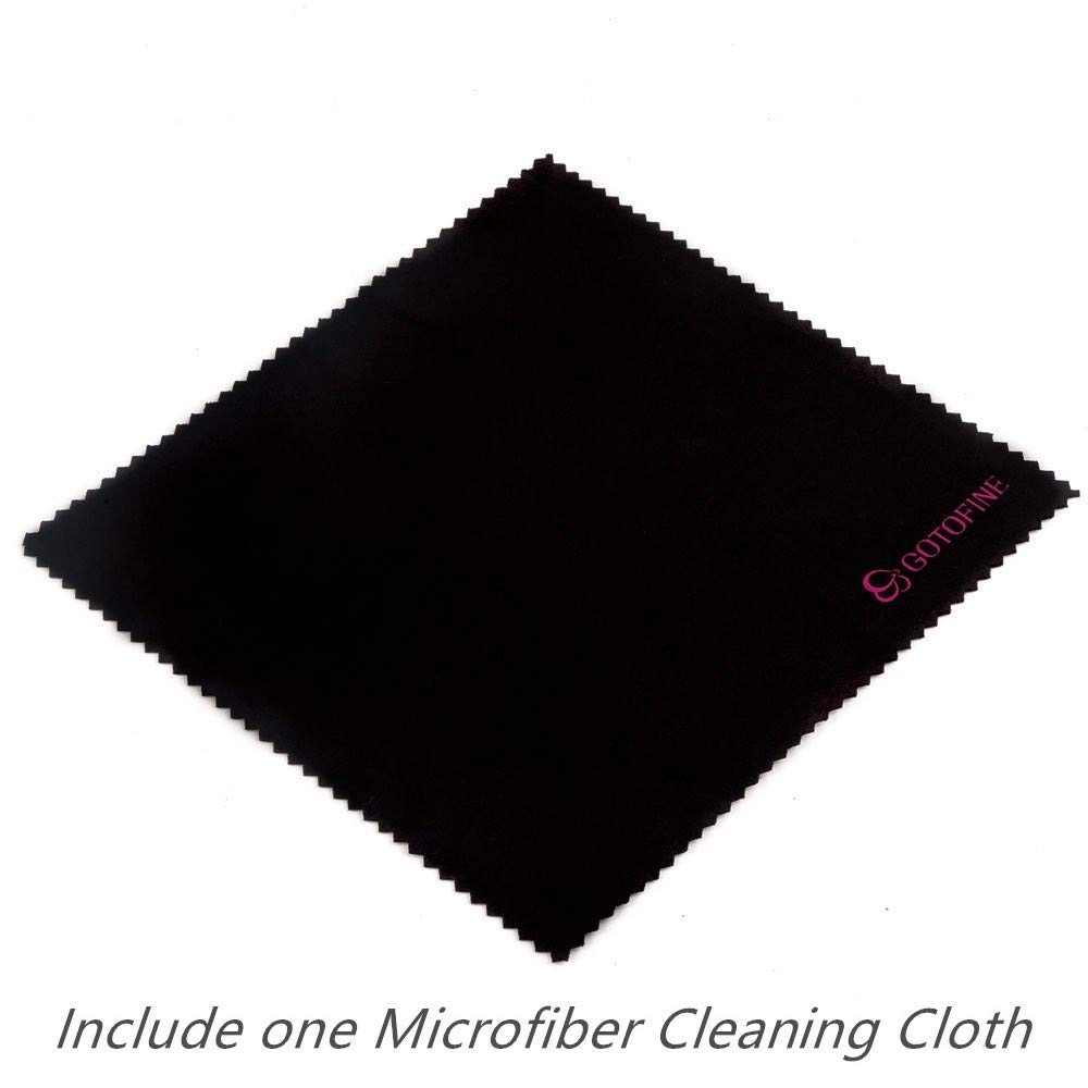 Gotofine 1X & 10X Magnifying Double Side Hand Makeup Mirror with Stand, Handheld Vanity Mirror, Clear: Furniture & Decor