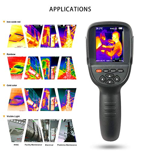 220 x 160 IR Resolution Infrared Thermal Imager, Handheld 35200 Pixels Thermal Imaging Camera,Infrared Thermometer with 3.2" Color Display Screen(Battery Included) - Thumbnail 7